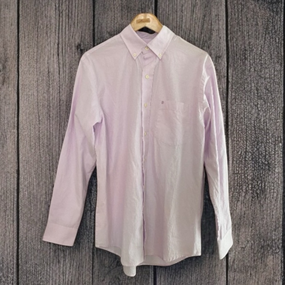 🤑10/$100 Izod purple long sleeve button down polo collared shirt S NEW